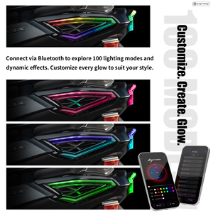 AJLIGHT DESIGN ไฟท้ายมอเตอร์ไซค์ XMAX V2 RGB LED 2 เลนส์ คุณภาพสูง ผลิตในไต้หวัน ระบบไฟส่องสว่างสำหรับมอเตอร์ไซค์ อะไหล่ทดแทน รับประกัน 12 เดือน - Product Image 5