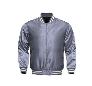Chaqueta de Satén Personalizada para Hombre, con Parches Bordados, Diseño Urbano, Estilo Universitario/Béisbol - Product Image 5
