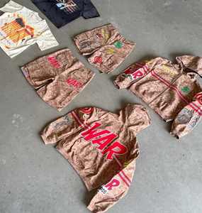 Urban Fashion Eco-Friendly Reversible Acid <b>Wash</b> Winter Heavyweight Solid Casual Track Suit Custom Logo Private Label Wholesale - Product Image 2