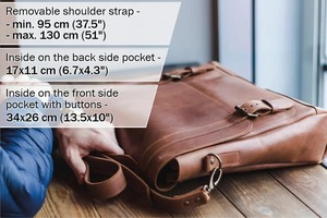 Bolsa para portátil de cuero de alta calidad, buen diseño, material duradero, portátil, para venta en línea, en grandes cantidades. - Product Image 4