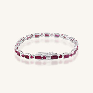 <b>Ruby</b> <b>Bracelet</b> in 92.5 Sterling Silver KLSB-20635 - Product Image 2