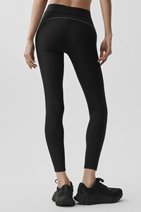 Ensemble de sport sans couture noir : Legging taille haute, soutien-gorge de sport et leggings, tenue de fitness compressive et extensible - Product Image 1