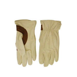 EN420 Certified Leather Driver Safety Gloves Elastic Wristlet Durable Abrasion Resistant <b>Fire</b> Proof Anti-Impact Level 1 10 Inch - Product Image 5