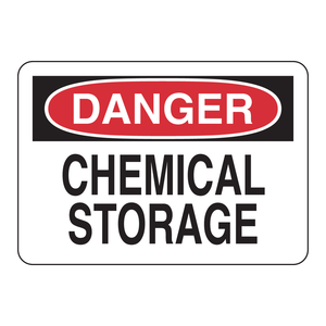 Panneau de signalisation de stockage de produits chimiques dangereux - Panneau d'avertissement en PVC pour intérieur/extérieur pour zones chimiques - Product Image 1