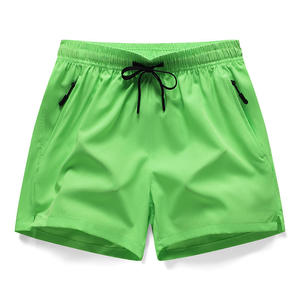 2026 <b>Men</b>’s Neon Green Swim Shorts Quick Dry Beach <b>Trunks</b> with Zipper Pockets Summer Surf and Pool Swimwear Active Wear - Product Image 1