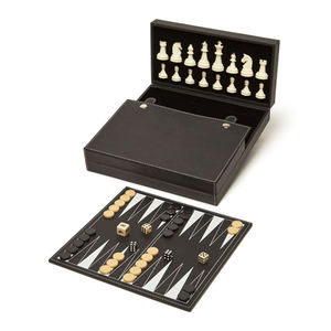 Game Chess Board <b>Backgammons</b> Board Game <b>Set</b> Leather Case Portable Travel Strategy <b>Backgammons</b> Game <b>Set</b> - Product Image 4