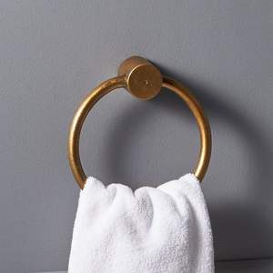Durable Iron Metal Towel Ring For Bathroom Wall Mounted Hand Towel Holder With <b>Strong</b> And Sturdy Construction - Product Image 1