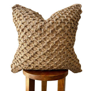 Funda de Cojín de Yute Estilo Boho con Cierre Oculto, Funda de Almohada Decorativa Sostenible para Decoración del Hogar - Product Image 4