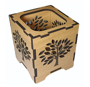 Excelente Portalápices de MDF con Diseño de Árbol Grabado, Decoración y Caja de Almacenamiento de MDF para Artículos Diversos - Product Image 1