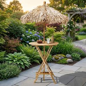 Sombrilla de Bambú y Seagrass Tejida a Mano con Mesa, Parasol Natural para Jardín y Patio, Hecho en Vietnam - Product Image 2