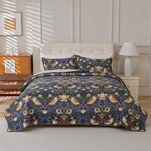 High Quality 100% Polyester <b>Quilted</b> <b>Bedding</b> Set 2026 Newest Design All-Season Eco-Friendly Anti-Bacterial Vintage Style Custom - Product Image 1