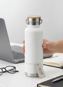 Elegant Matte White Stainless Steel Water <b>Bottle</b> Eco Friendly Drinkware for Daily Use Kitchen Fitness Outdoor School Travel - Product Image 3
