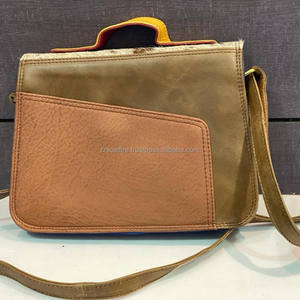 Nuevo estilo occidental, bolsos de hombro de cuero de piel de vaca reciclada, bolso de cuero de Piel Reciclada genuina de moda de alta calidad - Product Image 4