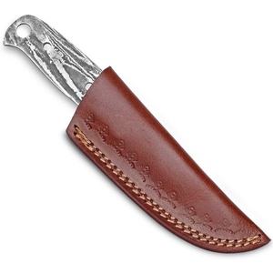 Cuchillo de Acero de Damasco con Hoja de Acero Soldada, Estilo Drop Point, Full Tang, Mango de Madera, Personalizable, para Camping y Caza - Product Image 4