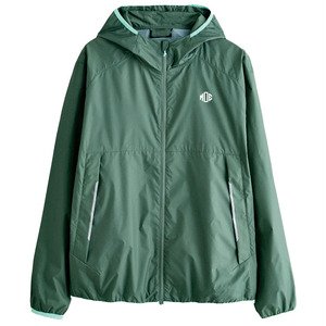 Chaqueta cortavientos personalizada verde unisex ultraligera con capucha, transpirable, resistente al viento, para deportes al aire libre, OEM, para hombre. - Product Image 6
