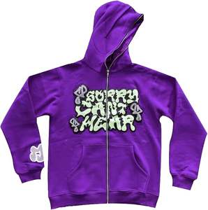 Sudadera Corta Estilo Streetwear Personalizada al por Mayor, Sudadera Vintage para Hombre con Estampado 3D Puff, Sudadera Boxy para Hombre de 500 g/m² - Product Image 1