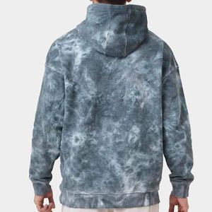 Sudadera con Capucha Oversize para Hombre, Estilo Tie-Dye, de Algodón y Felpa, Casual, Corte Regular, Estilo Otoñal, Lavado Ácido - Product Image 2