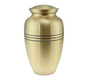 Achetez une urne artisanale en laiton pour adultes pour la crémation de cendres humaines pour le stockage commémoratif avec un élégant design intemporel - Product Image 5