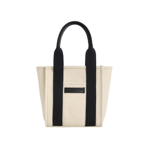 Haute qualité Vietnam usine directe nouvelle mode sac fourre-tout coton épaisseur tissu sangle en cuir crochet poche sac à provisions - Product Image 5