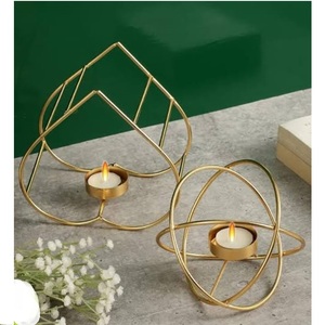 Nuevo diseño de portavelas metálico para hotel, restaurante y oficina, decoración de bodas de última tendencia. - Product Image 1