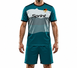 Ensemble de maillots de football imprimés au design tendance, uniforme unisexe de haute qualité, 100% polyester, logo personnalisé, vente en gros - Product Image 6