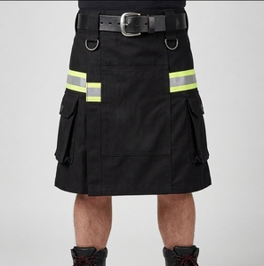 High Quality Firefighter Kilt Scottish Utility Fireman Visible Reflector Modern Cargo Pockets Kilt - Product Image 1