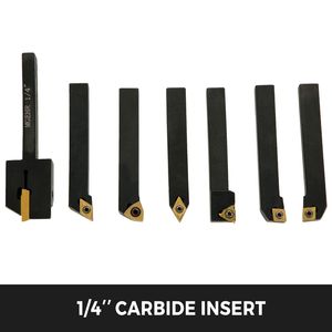 ชุดเครื่องมือกลึงอุตสาหกรรม Super-Hard 40Cr 7 ชิ้น/ชุด พร้อมเม็ดมีดคาร์ไบด์แบบเปลี่ยนได้ขนาด 1/4 นิ้ว ชุดเครื่องมือกลึงคาร์ไบด์ 7 ชิ้น - Product Image 2