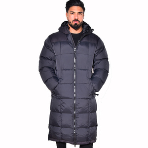 Long Quilted <b>Winter</b> Jacket With Detachable Hood Full Sleeves Zipper Closure Solid Color <b>Thick</b> Warm <b>Coat</b> - Product Image 1