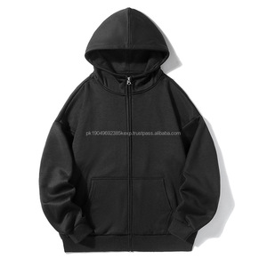 OEM Sudadera Invierno Logotipo personalizado en blanco Liso Casual Grueso Poliéster Polar Fleece Hombres Sudaderas con cremallera - Product Image 3