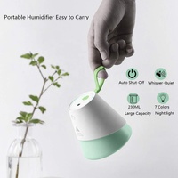 Humidificateur d'air Iceberg 3 en 1, 230 ml, diffuseur d'arômes ultrasonique USB, lumière LED avec 7 couleurs, lumière ambiante pour voiture et hôtel