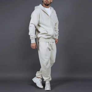 Track Suit Casual Wear Reguler Fit Men'S Tracksuits 2 Pieces Zup-Up <b>Hoodie</b> and Jogger Pants Set for Men With Coffs - Product Image 1