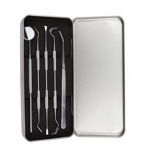 High Stainless Steel 5 Pcs Dental Kits Dental Instruments Set Surgical <b>Cleaning</b> <b>Teeth</b> <b>Tool</b> CE ISO Certified By Grip Surgical - Product Image 1