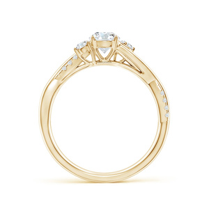 Anillo de Compromiso de Lujo Vintage con Diamante Redondo Cultivado en Laboratorio Certificado por IGI para Mujer en Oro de 10K 14K 18K y Plata 925 935 - Product Image 4