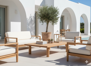 โต๊ะกาแฟไม้สักสไตล์มินิมอล Kanzia สำหรับห้องนั่งเล่น วิลล่า โฮมออฟฟิศ - Product Image 2