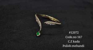 Bracelet manchette en zircone cubique 12072, bracelet en pierre rouge, bracelet plaqué rhodium, bracelet en laiton avec zircone cubique, bijoux pour femme, idéal pour les soirées - Product Image 5