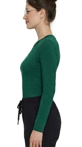 Haut de blouse médicale extensible à manches courtes pour femme, col rond, sous-blouse d'hôpital pour médecins et infirmières - Product Image 5