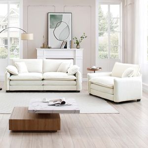 Modern Two-Piece Living Room <b>Sofa</b> <b>Set</b> for <b>Small</b> Apartments Consisting of a Single Seater with Stylish Design - Product Image 2