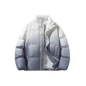 Veste d'hiver matelassée en duvet pour homme, coupe ample personnalisée, imprimé dégradé sur toute la surface, manteaux chauds pour homme - Product Image 1