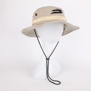 Chapeau de soleil de plage d'été personnalisé avec logo, haute qualité, large bord, style bob avec cordon, vente en gros - Product Image 4