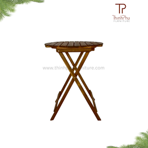 Bistro Lisa Furniture European Style Vietnam <b>Outdoor</b> Wooden Furniture <b>Foldable</b> Bistro Set Sustainable <b>Outdoor</b> Decor - Product Image 2