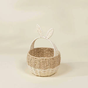 Cesta de Almacenamiento de Papel con Forma de Conejito Adorable de Sisu Handicraft, Hecha en Vietnam con Materiales Sostenibles para Niños, Venta al por Mayor, Uso Interior, Pascua - Product Image 4