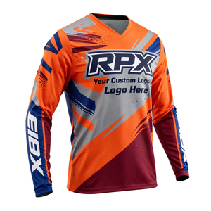 Jersey de Motocross Transpirable con Estampado, Antiarrugas, de Secado Rápido, Poliéster Ligero, para Adultos, Verano, Ciclismo de Montaña - Product Image 3