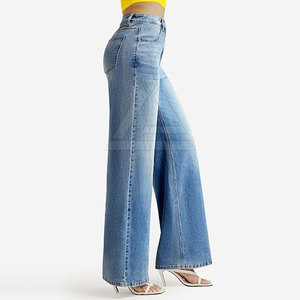 Jean large pour femme de qualité supérieure, léger, extensible, en mélange de coton, coupe ample, décontracté, pour les voyages et le quotidien - Product Image 5