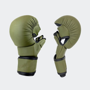 Gants de boxe pour sac de frappe lourds, tricotés de haute qualité, à demi-doigts - Product Image 1