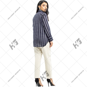 Fashion and Versatile Button <b>Down</b> Long Sleeve Striped Shirt Wholesale ODM & OEM Leisure Classic Man/women Business Shirt - Product Image 3