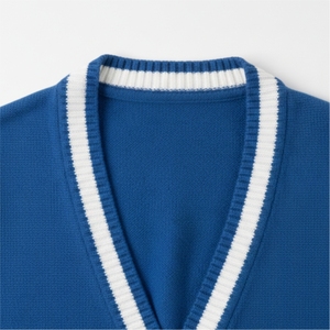 Make Your Custom Good Quality V-Neck for Sorority/Fraternity/Schools/Colleges/Universities Logo Knitted <b>Cardigans</b> <b>Sweaters</b> - Product Image 2