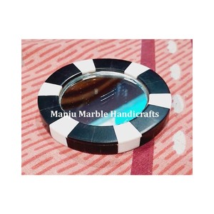 Circular Multi Color Sea Shell Customize Size And Design Inlay Gemstone High Quality Mirrors For Holiday Decorations - Product Image 6