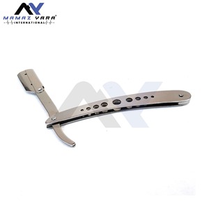 Navaja Profesional de Acero Inoxidable con Bloqueo Giratorio para Hombres, para Corte de Cabello, Barba y Cejas, Herramienta Manual para Recortar y Arreglar - Product Image 1