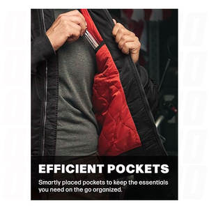 Chaqueta bomber informal para hombre, para otoño e invierno, con cremallera, resistente al viento, acolchada, estilo MA-1, con bolsillo utilitario. - Product Image 5