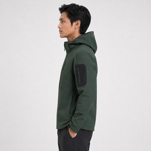 Blousons unisexes d'extérieur, fermeture éclair intégrale, décontractés, rembourrés, softshell, coupe-vent en Cordura, légers, imperméables, respirants, résistants à la pluie - Product Image 6